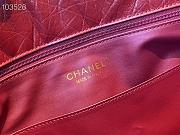 Chanel Original Lather Shopping Bag Red AS6611 35cm - 6