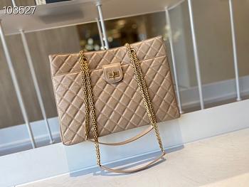 Chanel Original Lather Shopping Bag Beige AS6611 35cm