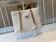 Chanel Original Lather Shopping Bag White AS6611 35cm - 1
