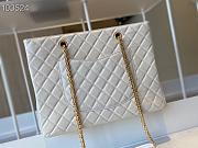 Chanel Original Lather Shopping Bag White AS6611 35cm - 4