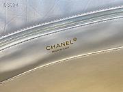 Chanel Original Lather Shopping Bag White AS6611 35cm - 3