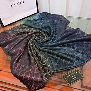 Gucci Scarf Silver Silk 001 - 6