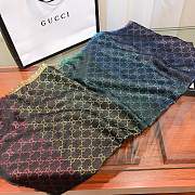 Gucci Scarf Silver Silk 001 - 3