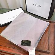 Gucci Scarf Silver Silk 003 - 6