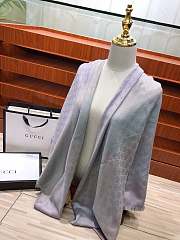 Gucci Scarf Silver Silk 003 - 4