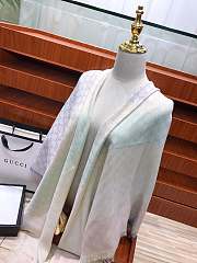 Gucci Scarf Silver Silk 005 - 6