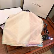 Gucci Scarf Silver Silk 005 - 4