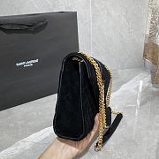 YSL Envelope Medium Bag Black Velvet 487206 24cm - 6
