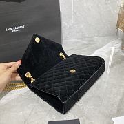 YSL Envelope Medium Bag Black Velvet 487206 24cm - 4