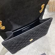 YSL Envelope Medium Bag Black Velvet 487206 24cm - 2
