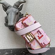 Fendi Baguette 26 FF Pink Canvas - 2