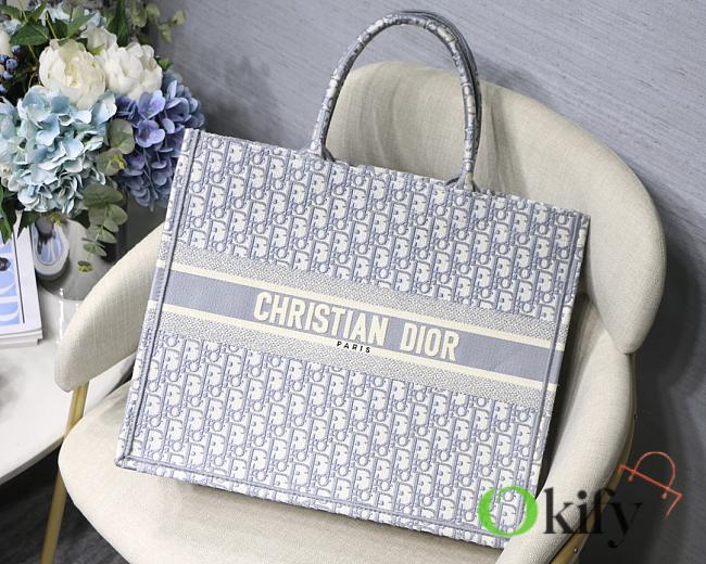 Dior Book Tote 41.5 Gray Oblique M1286 - 1