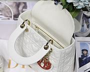 Lady Dioramour White Lambskin M6010 20cm - 4