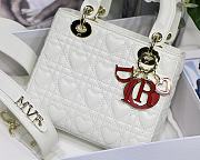 Lady Dioramour White Lambskin M6010 20cm - 2