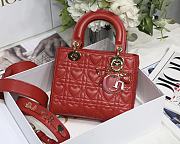 Lady Dioramour Red Lambskin M6010 20cm - 1