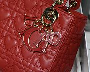 Lady Dioramour Red Lambskin M6010 20cm - 2
