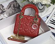Lady Dioramour Red Lambskin M6010 17cm - 1