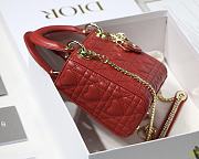 Lady Dioramour Red Lambskin M6010 17cm - 6