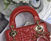 Lady Dioramour Red Lambskin M6010 17cm - 4