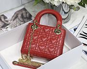 Lady Dioramour Red Lambskin M6010 17cm - 2
