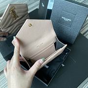 YSL Purse Beige Leather Gold Buckle A026K 13.5cm - 4