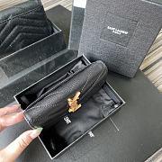 YSL Purse Black Leather Gold Buckle A026K 13.5cm - 4