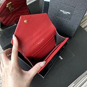 YSL Envelope Purse Red /Gold A026K 13.5cm - 2
