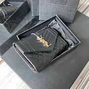 YSL Envelope Purse Black/ Gold A026KK 13.5cm - 4