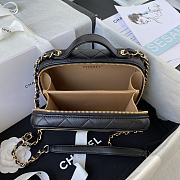 Chanel 21K Vanity Case 18 Black and Gold AS2900  - 3