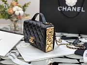 Chanel Top Handle Lambskin 17 White and Gold 99105 - 1