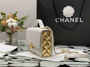 Chanel Top Handle Lambskin 17 Black and Gold 99105  - 1