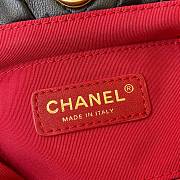 Chanel Clutch 30 Lambskin Artificial Pearl Top Handle Bag Black AS2609 - 5