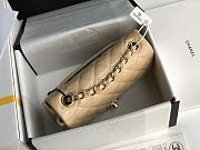 Chanel Mini Edge Bag Beige Gold Buckle 20cm - 2