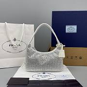 Bagsall Prada Crystal Hobo 23 Shoulder Bag White  - 1