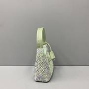Bagsall Prada Crystal Hobo 22 Shoulder Bag Green 6641 - 2