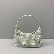 Bagsall Prada Crystal Hobo 22 Shoulder Bag Green 6641 - 4