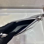 Prada Saffiano leather 20 mini bag silver 1BC155  - 3