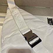 Prada Re-Nylon and leather white backpack 2VZ092 37.5cm - 5