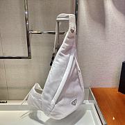 Prada Re-Nylon and leather white backpack 2VZ092 37.5cm - 4