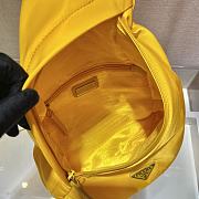Prada Re-Nylon and leather yellow backpack 2VZ092 37.5cm - 6