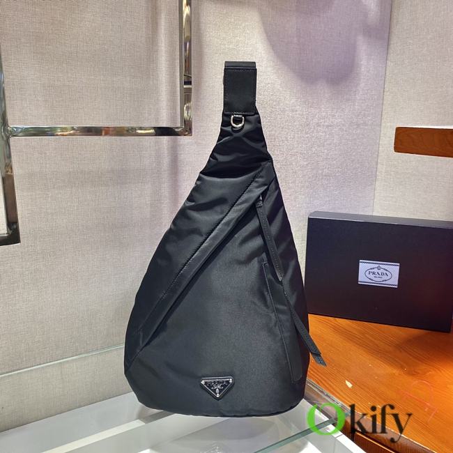 Prada Re-Nylon and leather black backpack 2VZ092 37.5cm - 1