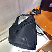 Prada Re-Nylon and leather black backpack 2VZ092 37.5cm - 2