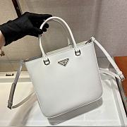 Prada brushed leather 24 tote bag white 1BA330 - 1