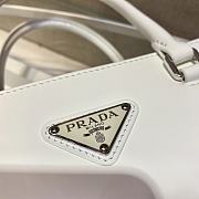 Prada brushed leather 24 tote bag white 1BA330 - 5