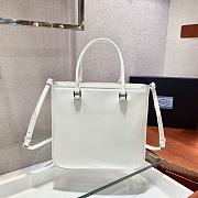 Prada brushed leather 24 tote bag white 1BA330 - 2