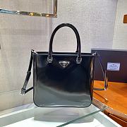 Prada brushed leather 24 tote bag black 1BA330 - 1