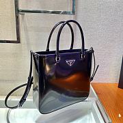 Prada brushed leather 24 tote bag black 1BA330 - 3
