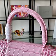 Balenciaga hourglass crocodile leather pink XS 24cm - 4
