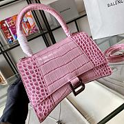 Balenciaga hourglass crocodile leather pink XS 24cm - 3