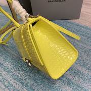 Balenciaga hourglass crocodile leather yellow neon XS 24cm - 5